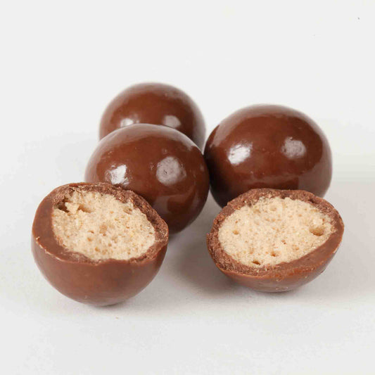 Malted Milk Balls NSA No Sugar Added Piece Closeup