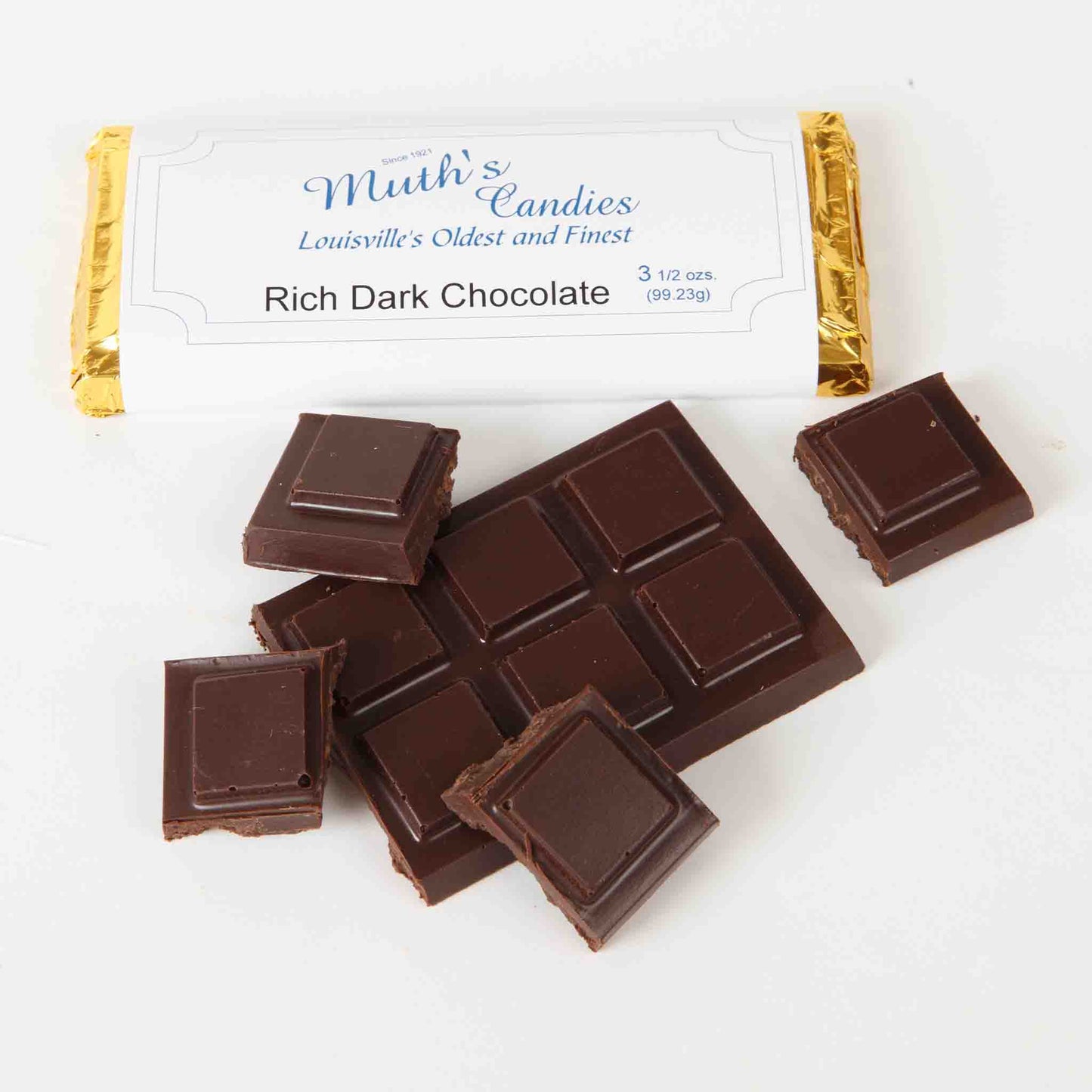 Muths Solid Chocolate Candy Bar Dark Chocolate