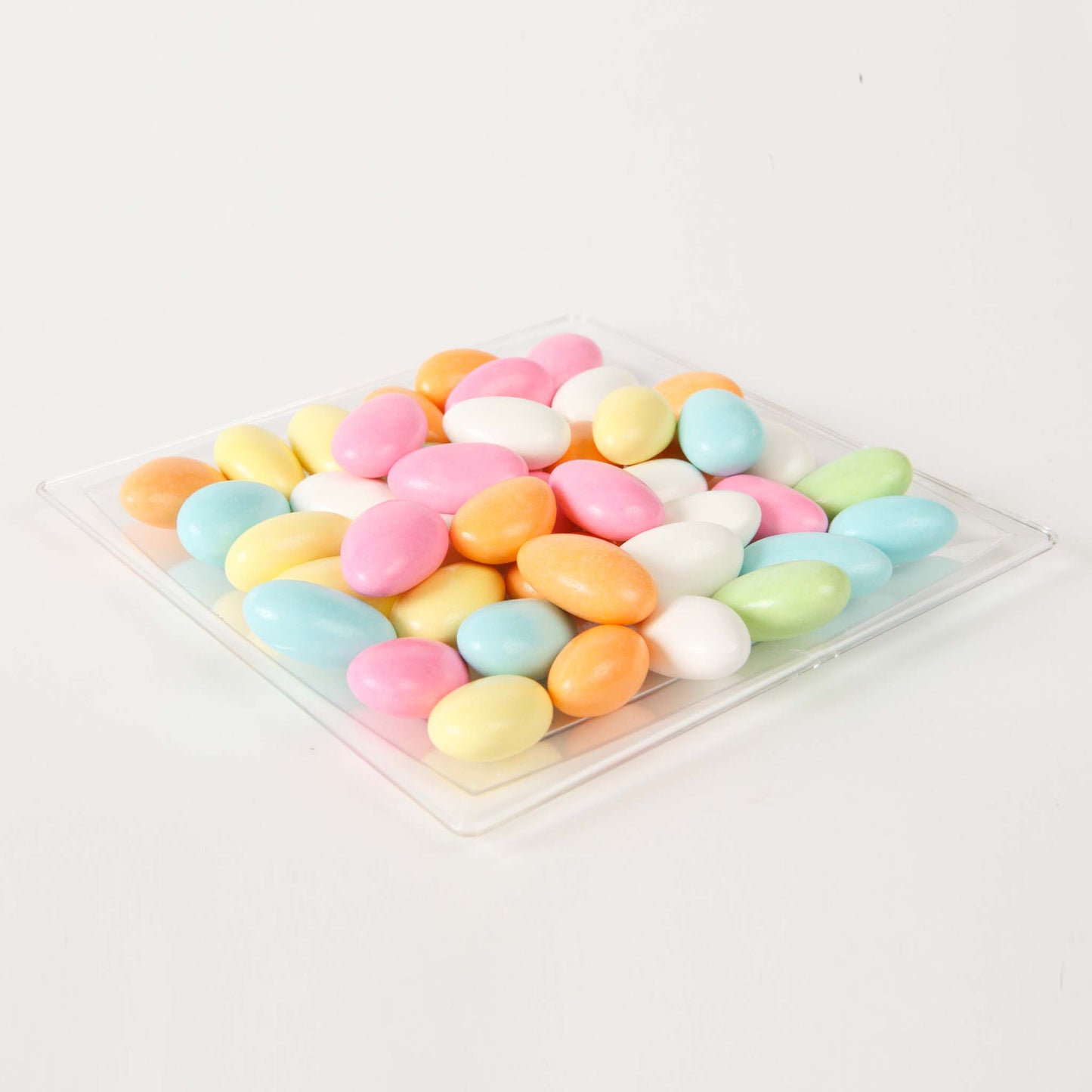 Pastel Jordan Almonds Glass Tray