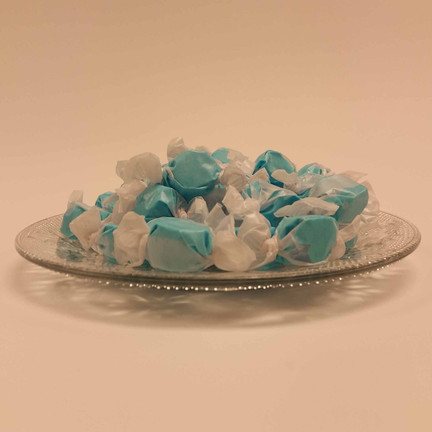 Salt Water Taffy Blue Raspberry Glass Tray