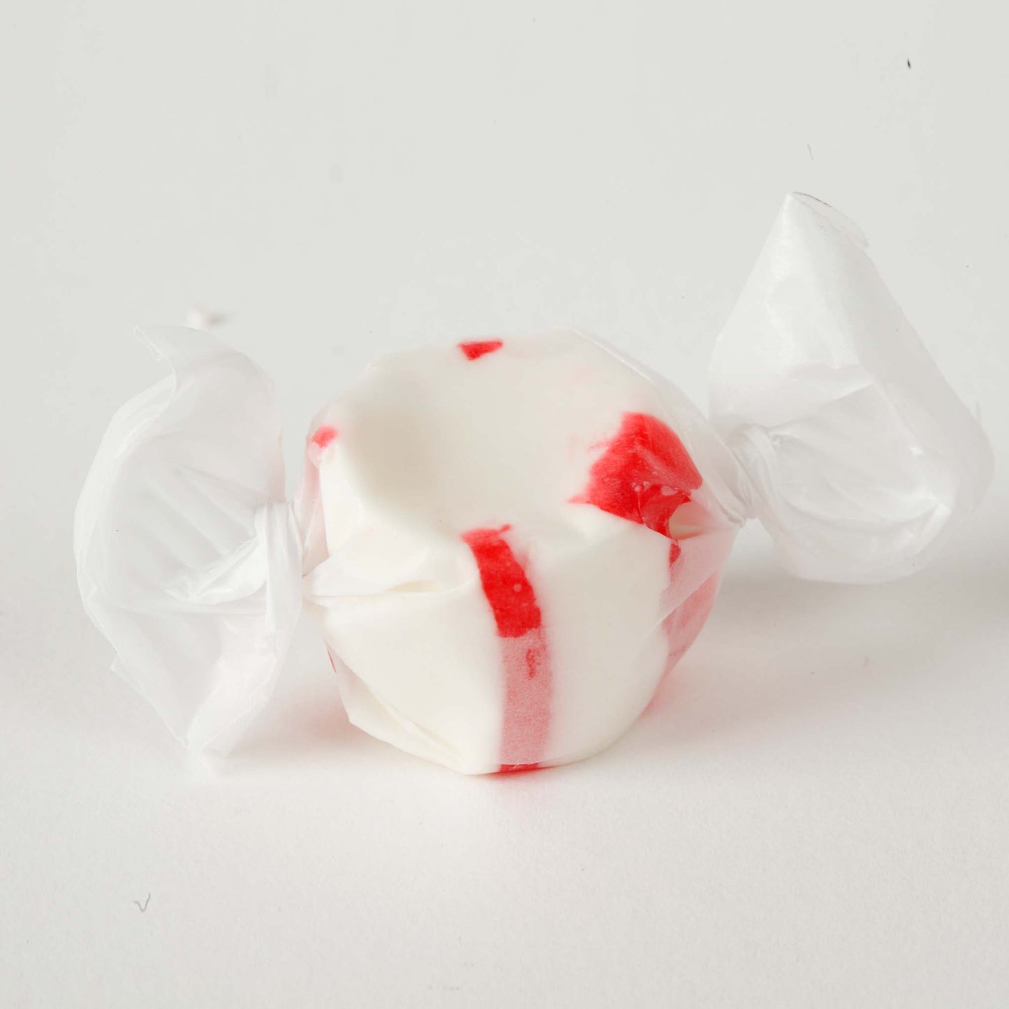 Salt Water Taffy Peppermint Piece Closeup