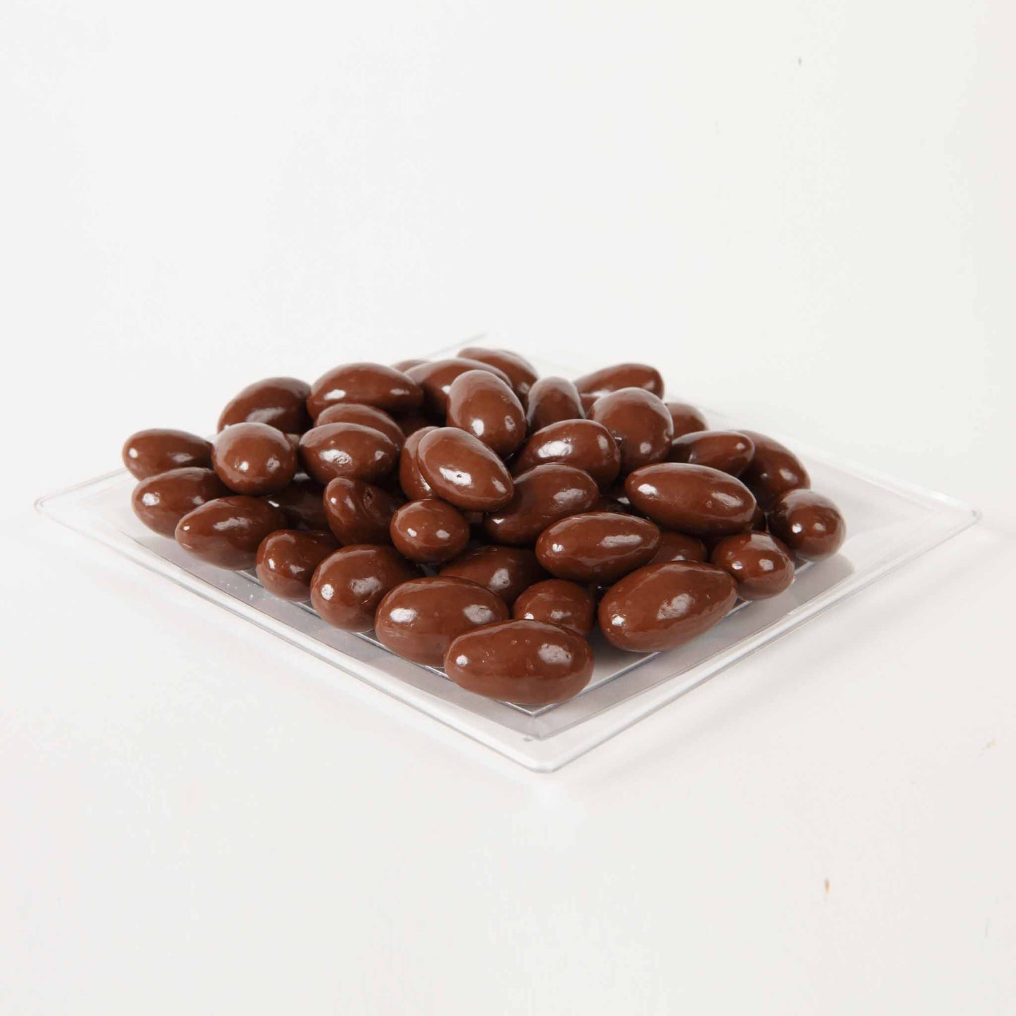 Chocolate Covered Almonds SF Sugar Free Glass Tray