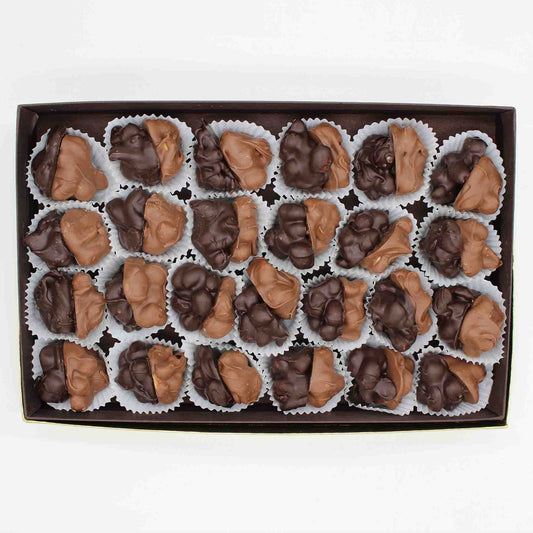 Chocolate Covered Peanut Clusters 1lb Box
