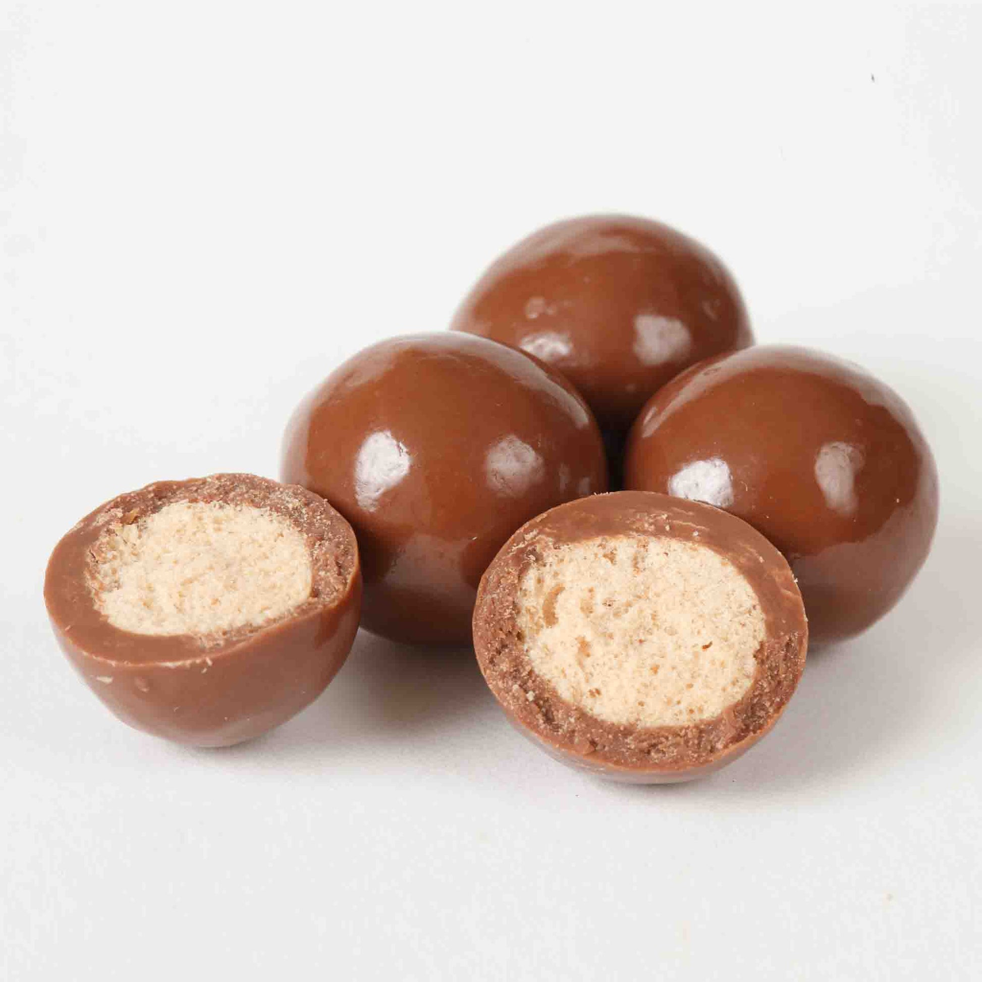 Milk Chocolate Malted Milk Ball Closeup
