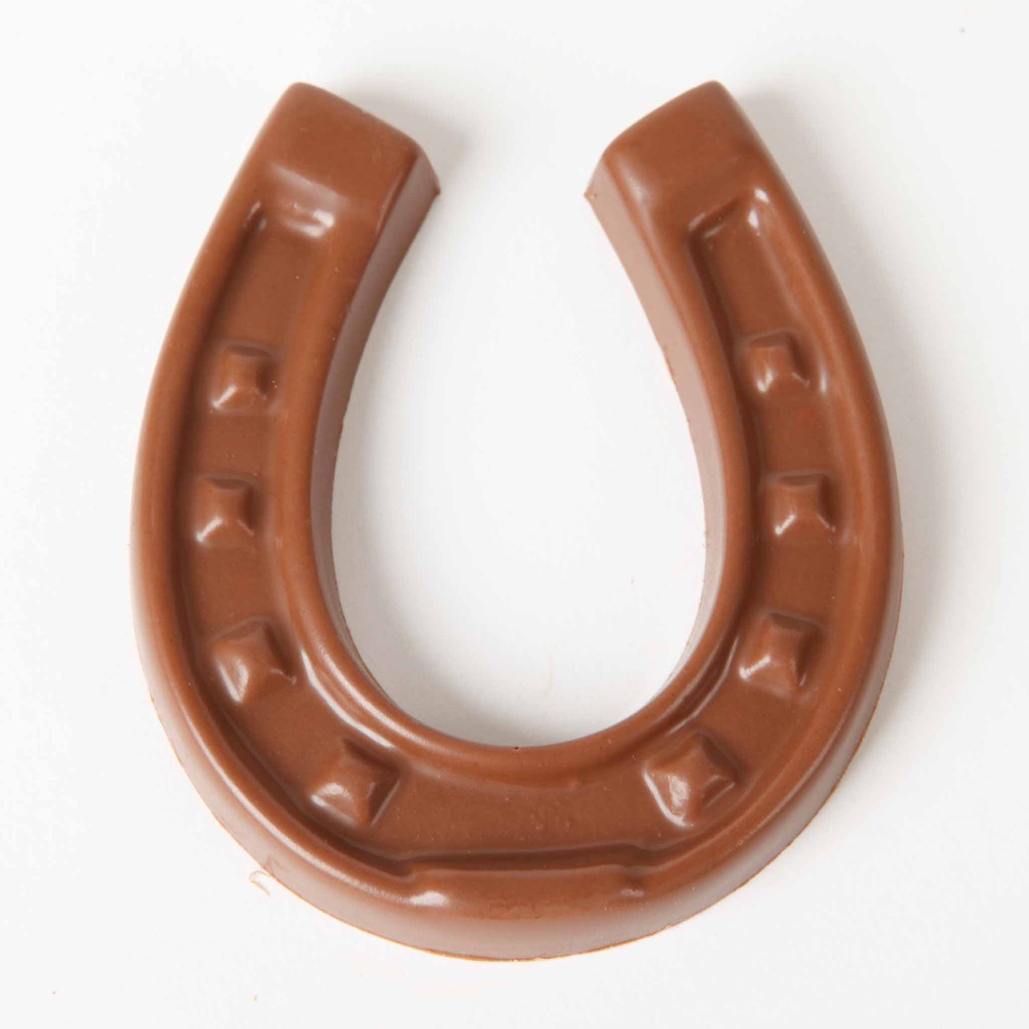 Solid Chocolate Horseshoe Horse Shoe Piece Closeup